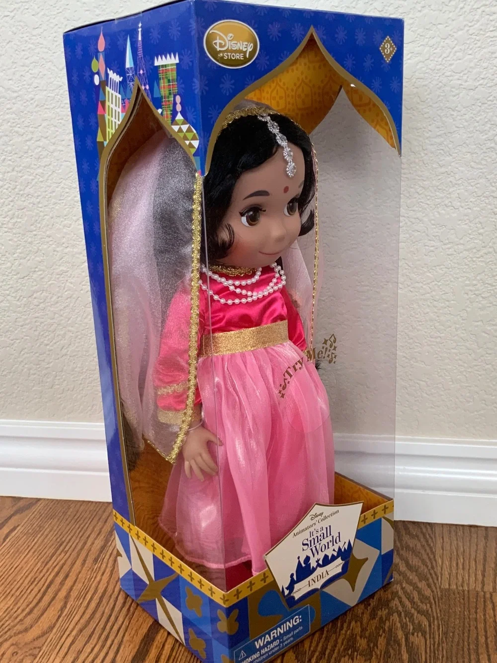 Disney India It’s a Small World Animator’s Collection Singing Doll New in Box